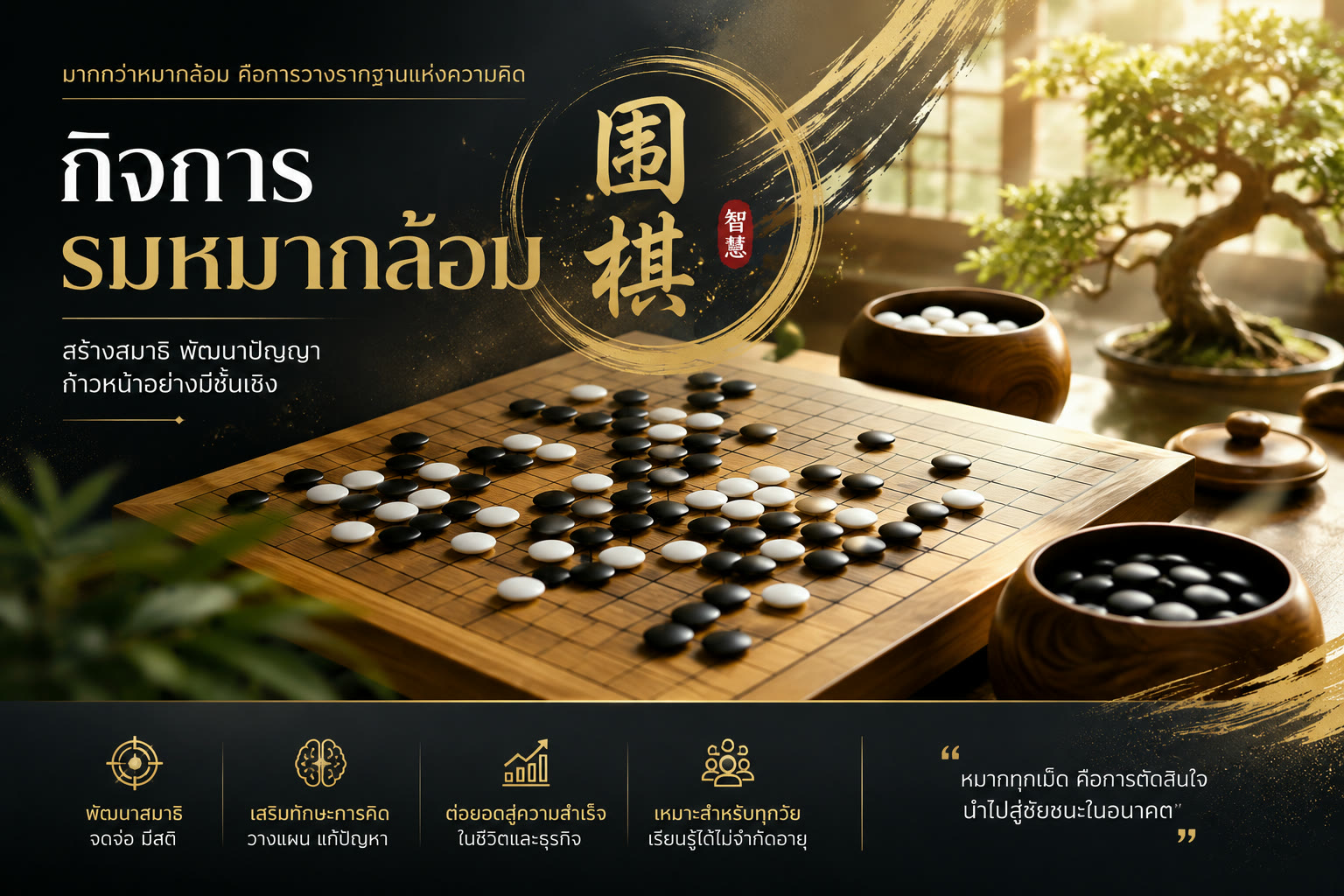 สถาบันหมากล้อม โกะ — สร้างสมาธิ พัฒนาปัญญา